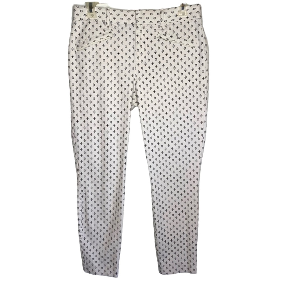 GAP Black and White Polka Dot Ankle Skinny Dress Pants Size 6 Regular